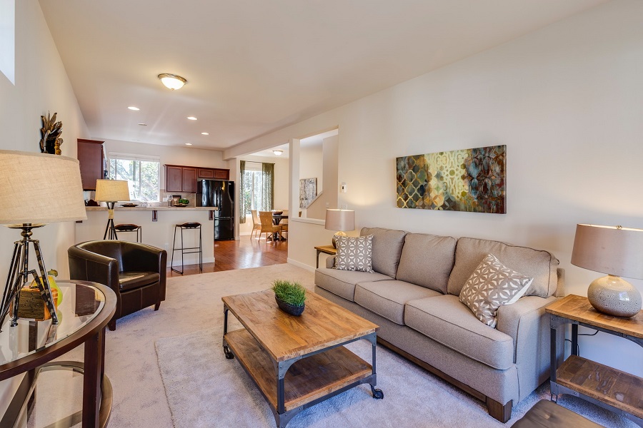 Open living room interior