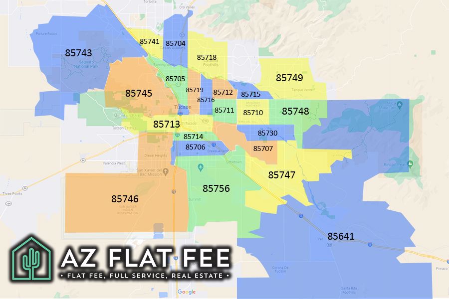 Chandler Zip Code Area Map