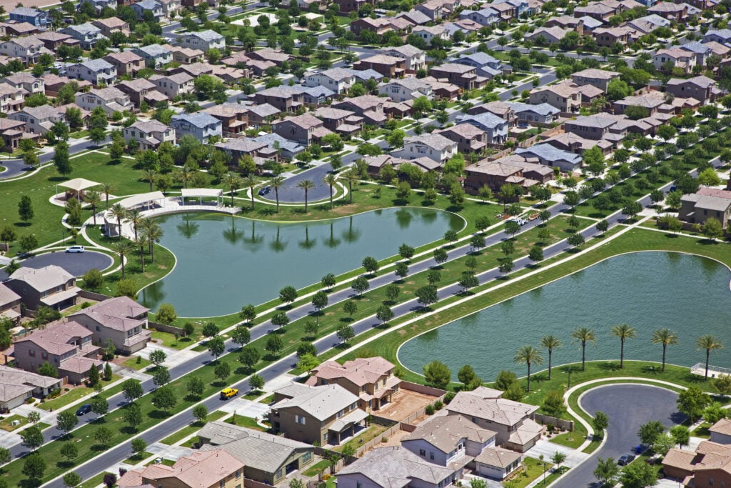 Suburb Man Made Lakes East Mesa